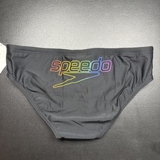 Men  s SPEEDO Swim Briefs Euro Brazilian Size 36 Anthracite Pride Collection