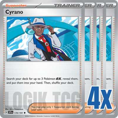 4x Cyrano 170/191 x4 - Surging Sparks - Pokemon TCG - Playset