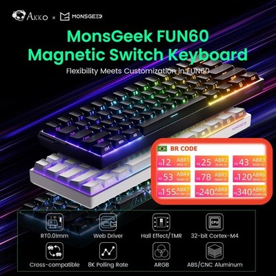 Akko MonsGeek FUN60 Mechanical Keyboard Magnetic Switch 60% Gaming Keyboards T