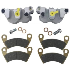 M MATI Front Left Right Brake Caliper Set with Pads without Mounting Bracket ...