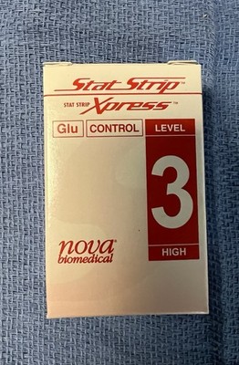 NOVA BIOMEDICAL 41743 Stat Strip Xpress Glu Control #3 4ml Exp 2027 - 1 Box