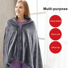 Heated Throw Cover Electric Heated Blanket USB Powered 3 Levels Adjustable Fast