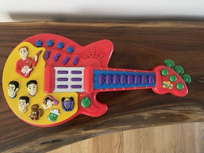 The Wiggles 2003 Spin Master Musical Red Guitar Tested & Works Feathersword