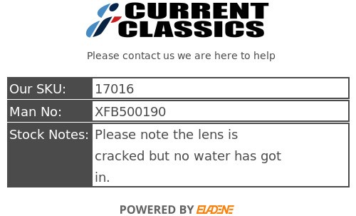 LAND ROVER FREELANDER LEFT REAR BUMPER LIGHT XFB500190 - Imagen 9 de 10