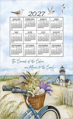 Kay Dee Calendar Towel, Seashore - 2027 (F3582)