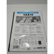 1 Pack 5 Lighthouse Leuchtturm Vario 2S Stamp Stock Sheets Black 2 Pocket