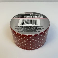 Tool Bench Craft Duct Tape Red Polka Dot 1.89 In x 5 Yards Crafting Decor