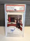 2022 Panini Immaculate Patch Rookie Autographs Drake London PSA 8 Auto 10 39 /99