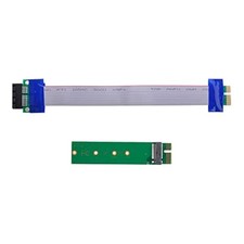 NFHK NGFF M-Key NVME AHCI SSD to PCI-E 3.0 1x x1 Vertical Adapter with Blue