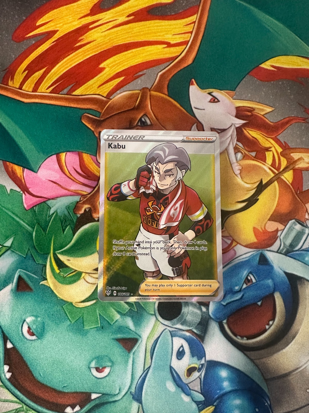 Kabu - 186/189 - Pokemon Darkness Ablaze - Full Art Trainer - Mint