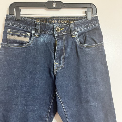 prAna Axiom Jeans Men's 28X34 Blue Denim Dark Wash Outdoors Casual Hiking - Picture 2 of 11