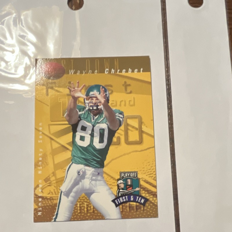 Playoff First & Ten 1997 Wayne Chrebet New York Jets #129 Base Set Card