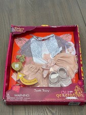 Our Generation Tooth Fairy Outfit with Wings  Star Wand Accessory 18" box wear
