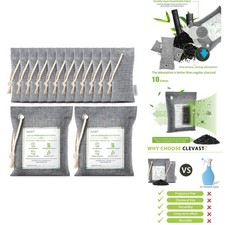 14 Pack Bamboo Charcoal Air Purifying Bags - Natural Odor Eliminator for Home