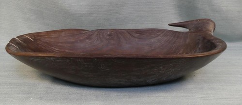 Vintage Hand-carved Wood Duck Dough Bowl - Picture 2 of 8