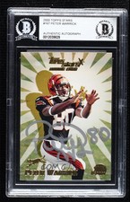 BAS 2000 Topps Stars Peter Warrick #167 Authentic Auto 3c7