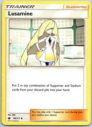 Lusamine 96/111 Crimson Invasion Uncommon Trainer