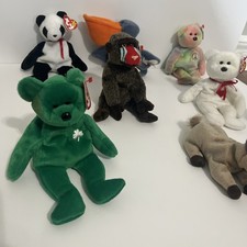 BEANIE BABIES MIXED LOT OF 21 ATTIC TREASURES