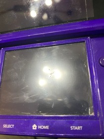 Nintendo 3DS Midnight Purple Portable Gaming Console See Pics SD CARD SLOT BROKE