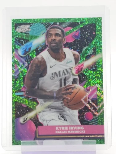 KYRIE IRVING 2025-26 TOPPS CHROME COSMIC GREEN SPACE /99 #158 MAVERICKS Q5300