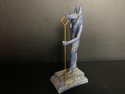 Anubis Jackal God of Afterlife Holding Was-scepter (Symbol of Royal Authority)