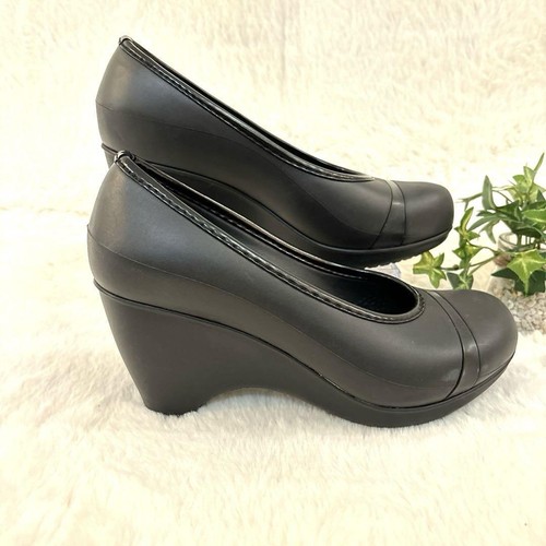 Crocs Platform Pumps Women US Shoes Size W8 Black - Picture 2 of 7