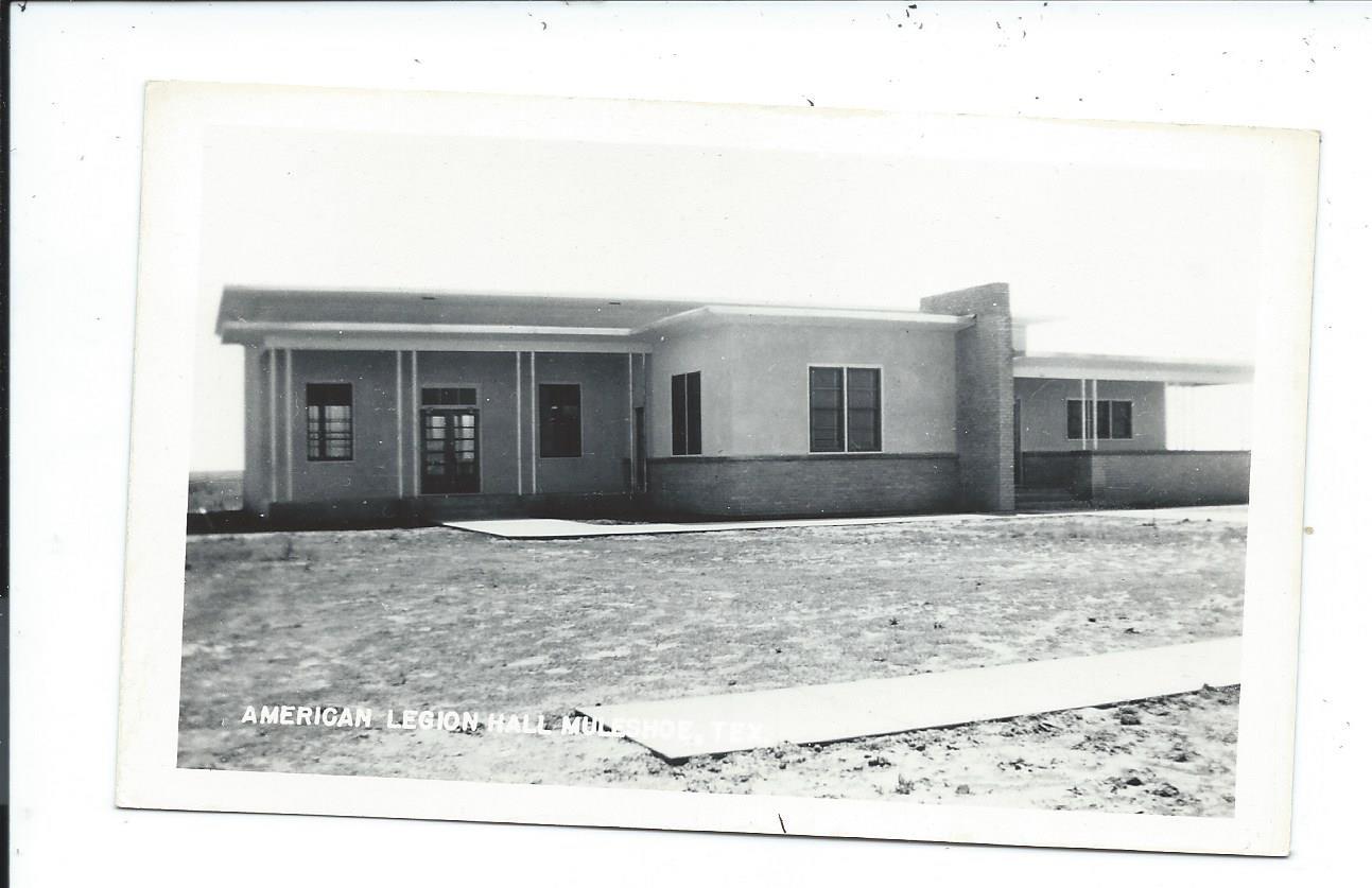 Real Photo Postcard Post Card Muleshoe Texas Tex Tx American Legion