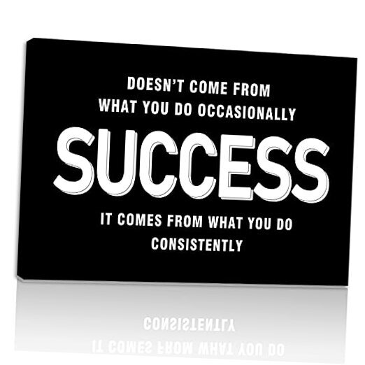Success Canvas Wall Art，Office Wall Art, Success 36L
