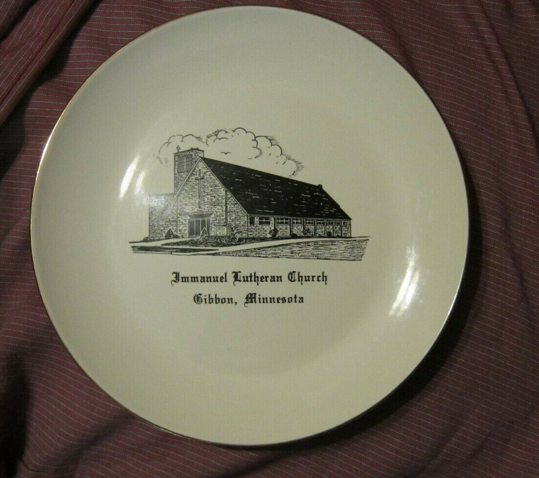 Immanuel Lutheran Church Gibbon MN Glass Plate Hohenstein Kesting
