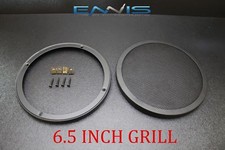 1 6.5 INCH STEEL SPEAKER SUB SUBWOOFER GRILL FINE MESH W/ CLIPS SCREWS GT-6.5