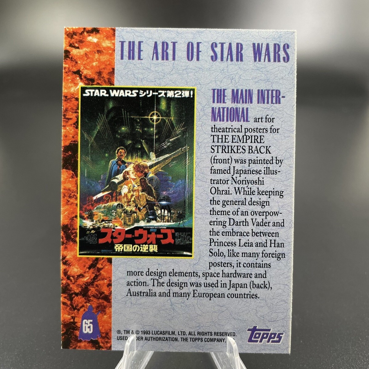 1993 Topps Star Wars Galaxy Art Of Star Wars Poster Art Card-Leia