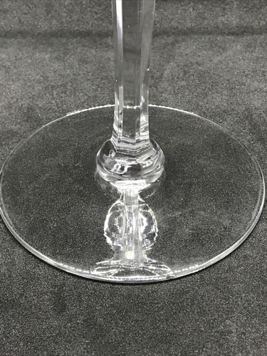 BACCARAT Genova Thumbprint Clear Crystal Claret Wine Glass 7.25"H Tiny Chip! - Picture 8 of 8