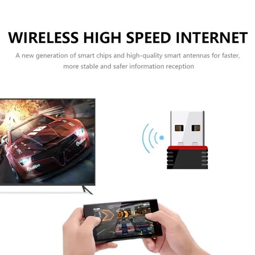 Dual Band WIFI Dongle 2.4GHZ 5GHZ Wireless USB for Pc Windows 10 11 Computer Uk - Picture 9 of 11