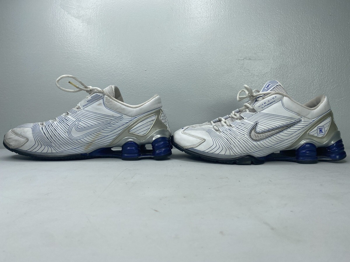 Nike Shox Laser Stability Bridge 313777-111 White/Blue Size Nike Shox Laser Stability Bridge 313777-111 White/Blue Size