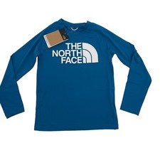 The North Face Boy's Size 10-12 Medium Long Sleeve Sun Shirt UPF40 Teal NWT