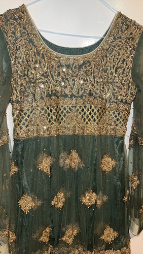 Asian wedding dress-peplum kurta&sharara-size S-M Pakistani-excellent condition - Picture 3 of 9