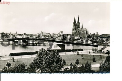 Köln am Rhein Deutzer Brücke Vintage Postkarte T08