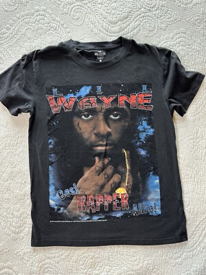 Lil Wayne The Best Rapper Alive Graphic Print Young Money Rap TShirt Sz XS 2023