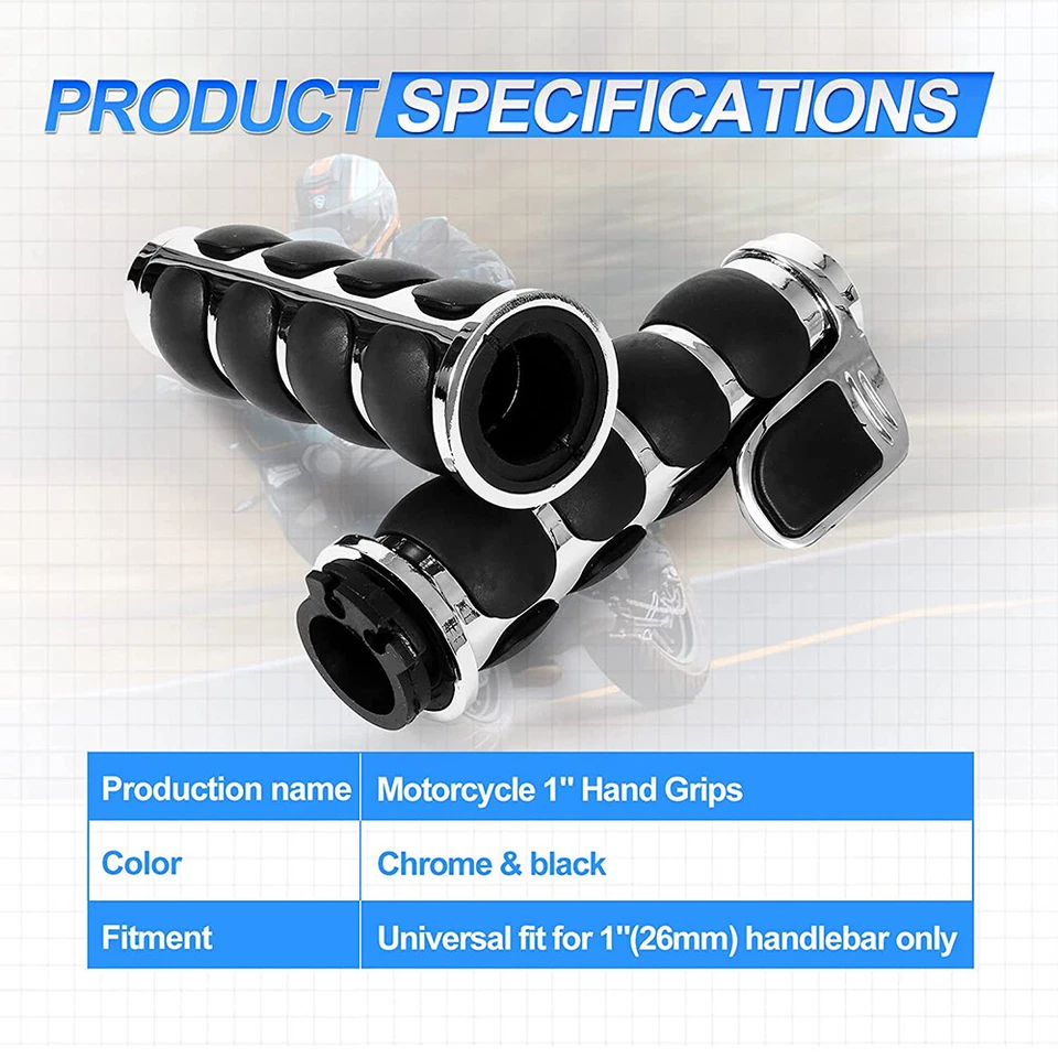 Рукоятки дроссельные 1 дюйм 25 мм для мотоциклетного руля Harley Davidson Dyna Softail - Изображение 3 из 4