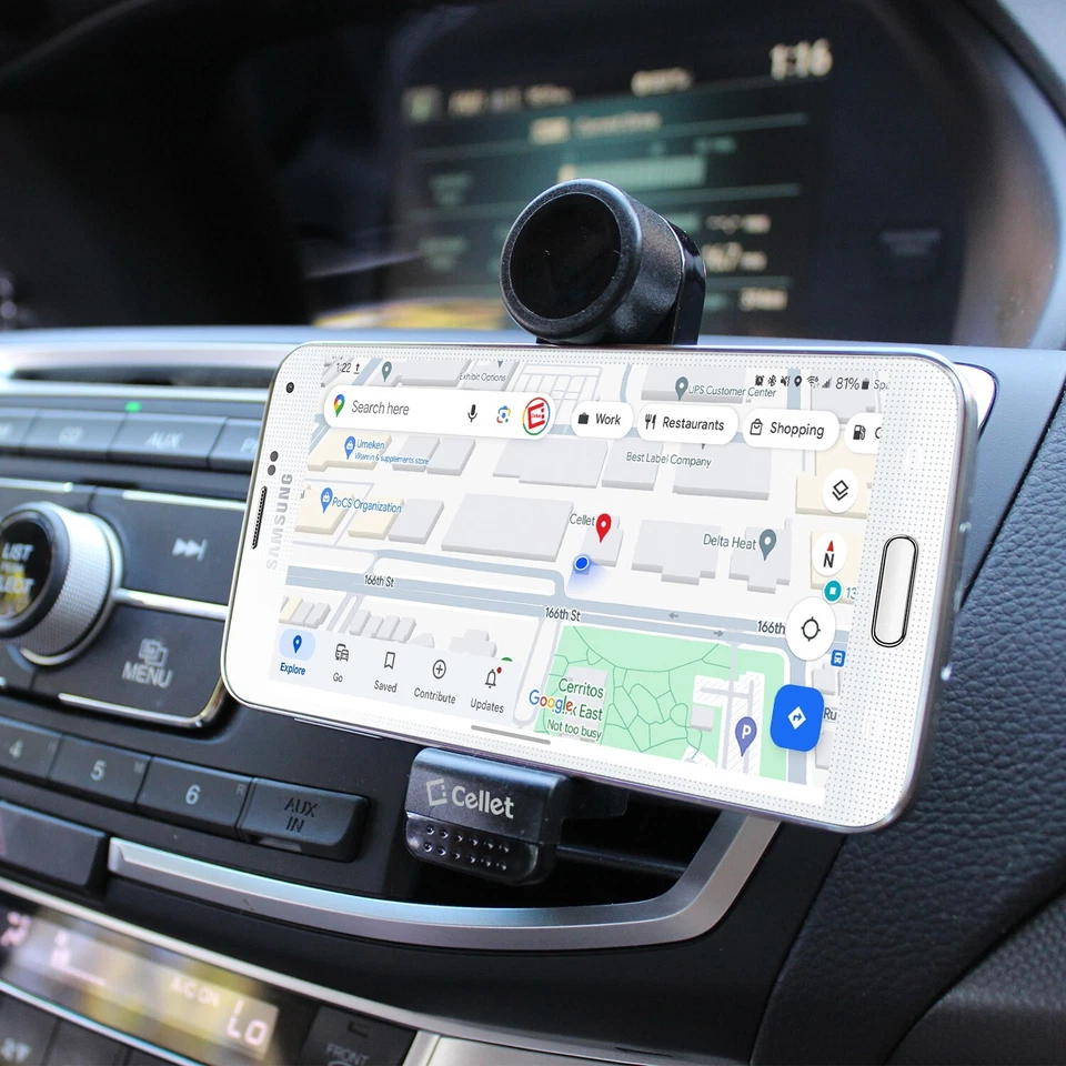 Air Vent Cell Phone Holder Mount - Apple iPhone 13 Pro Max mmini 12 11 XR X - Image 3 of 4