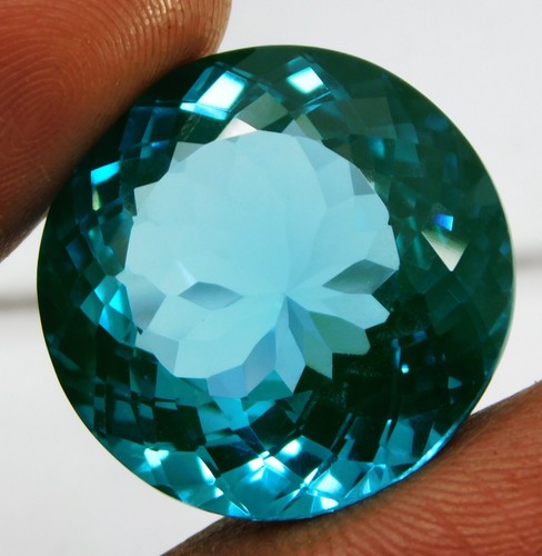 "Top Quality" 35.60 Ct Natural Paraiba Green Tourmaline Round Cut Certified Gems - Picture 5 of 6
