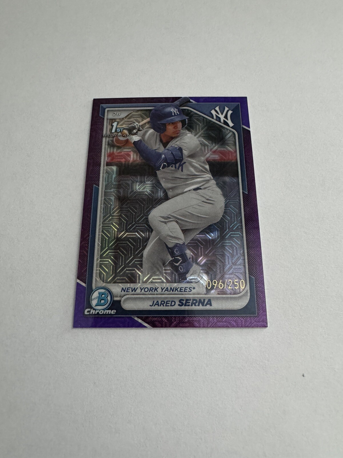 2024 Bowman Chrome Jared Serna 1st Prospect Mega Box Purple Refractor SP /250