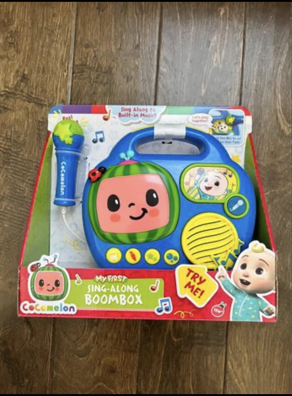 Cocomelon Sing Along Toy Boombox With Real Working Mic for Kids 18 Months and Up
