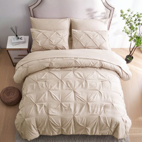7pc Queen Comforter Set with Sheets – Pintuck Bed in a Bag, All-Season Bedding - Picture 49 of 91