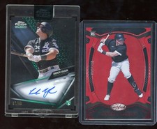 2021 TOPPS CHROME BLACK ANDREW VAUGHN AUTO RC 37/99 Green Refractor + More