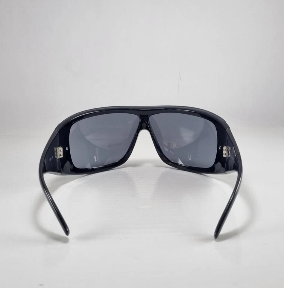 NOS Nouvelle Vague Sunglasses Black Mask Authentic Wrap Rhinestone Pearl VTG 90s - Image 3 of 4