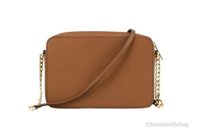 Michael Kors Jet Set Large East West Leather Luggage Crossbody Bag