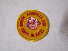 MILITARY PATCH SEW ON US MARINE CORPS JR. ROTC ASHVILLE HIGH NORTH CAROLINA