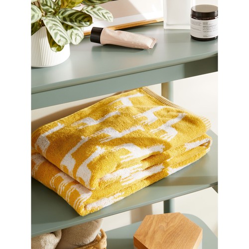 John Lewis Giraffes Cotton Bath Mat Mustard 80 X 50cm RRP £15 - Picture 17 of 17