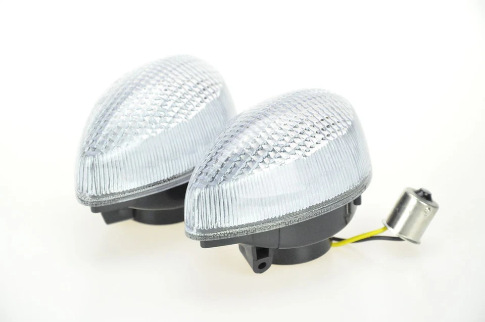 Señal de giro LED compatible con Yamaha R1 R3 R6 FZ6/R FZ1/8 FZ07/09 MT07/09 XSR700/900 transparente Foto 2 de 4